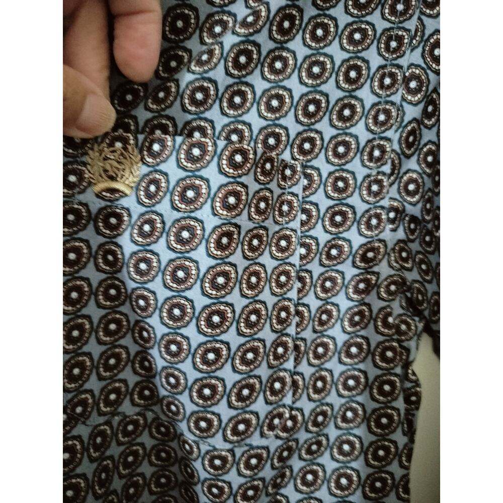 M1244)Cinch Youth Boy Western Circle Print Button Down Long Sleeve Shirt M (10) - Picture 7 of 9